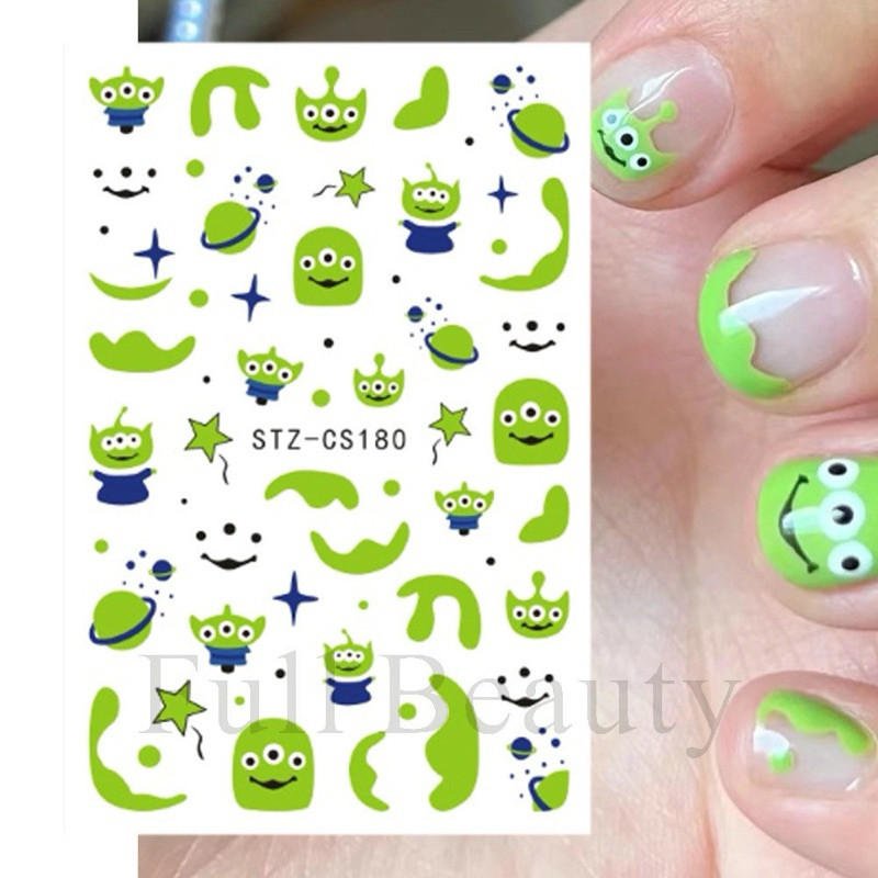 สติกเกอร์ติดเล็บ ลายการ์ตูน น่ารักสุดๆ คิ้วส์ๆ แผ่นละ 9 บาท