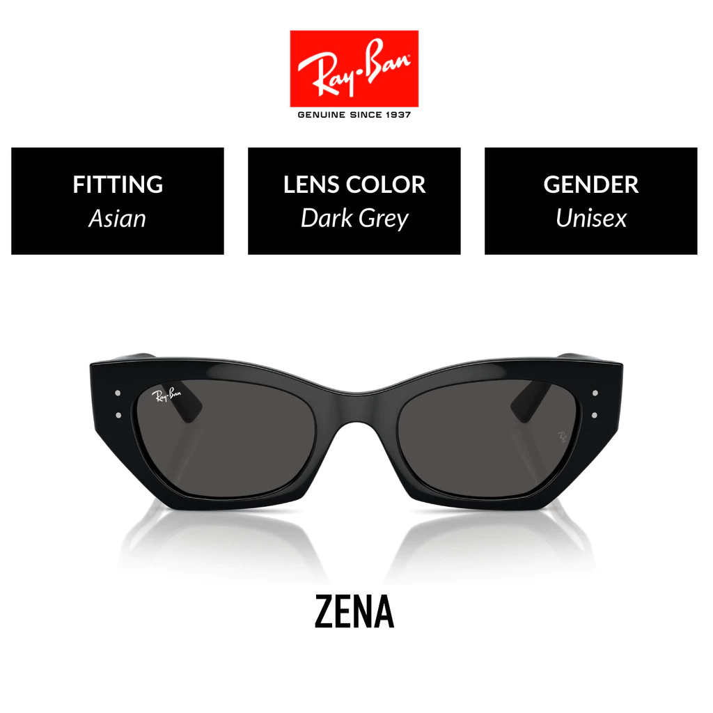 RAY-BAN ZENA RB4430F 667787 (Black) - Sunglasses แว่นกันแดด