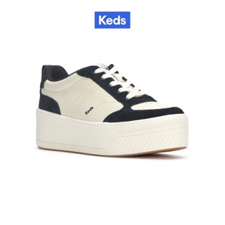 KEDS รองเท้าผ้าใบ มีส้น รุ่น SKYLER II LEATHER/SUEDE สีดำ ( …