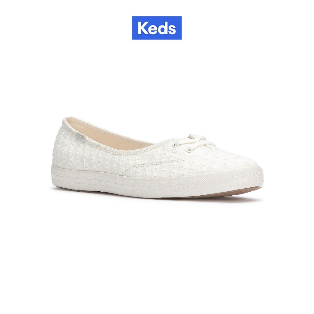 KEDS รองเท้าผ้าใบแบบสวม รุ่น THE MINI DAISY EYELET สีขาว ( KW-MINI-5-110 )