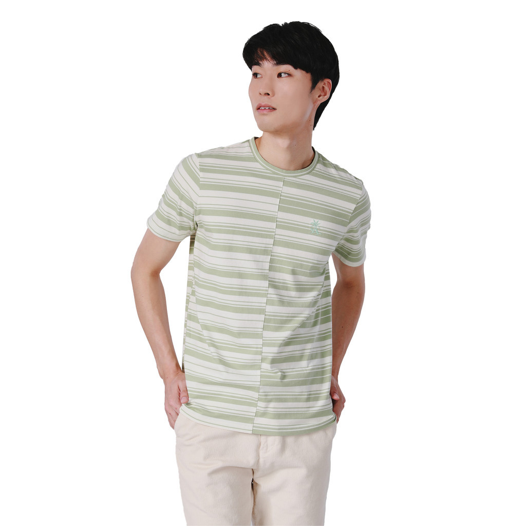 John Henry เสื้อยืดผู้ชาย ทรงเข้ารูป รุ่น JH S525MTSSM01 – สีเขียว ราคา ถูกที่สุด ดีลบีเคเค