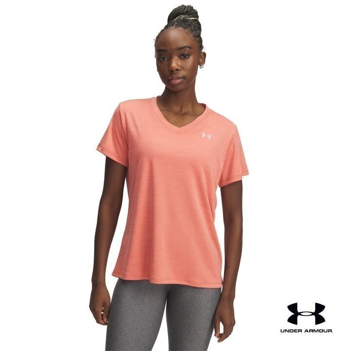 Under Armour เสื้อคอวีแขนสั้น UA Tech™ Twist สำหรับผู้หญิง