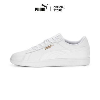 PUMA BASICS - รองเท้าผ้าใบ Smash 3.0 L สีขาว - 39098701