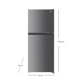 HITACHI ตู้เย็น 2 ประตู HRTN5198MXTH 6.4 คิว สีเงิน จัดส่งโดย HomePro