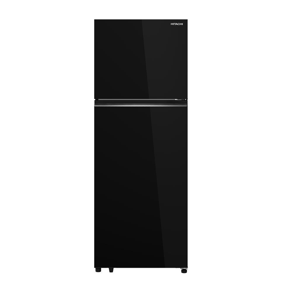 HomePro ตู้เย็น 2 ประตู  HRTN6443SGBKTH 14.4 คิว กระจกดำ แบรนด์ HITACHI