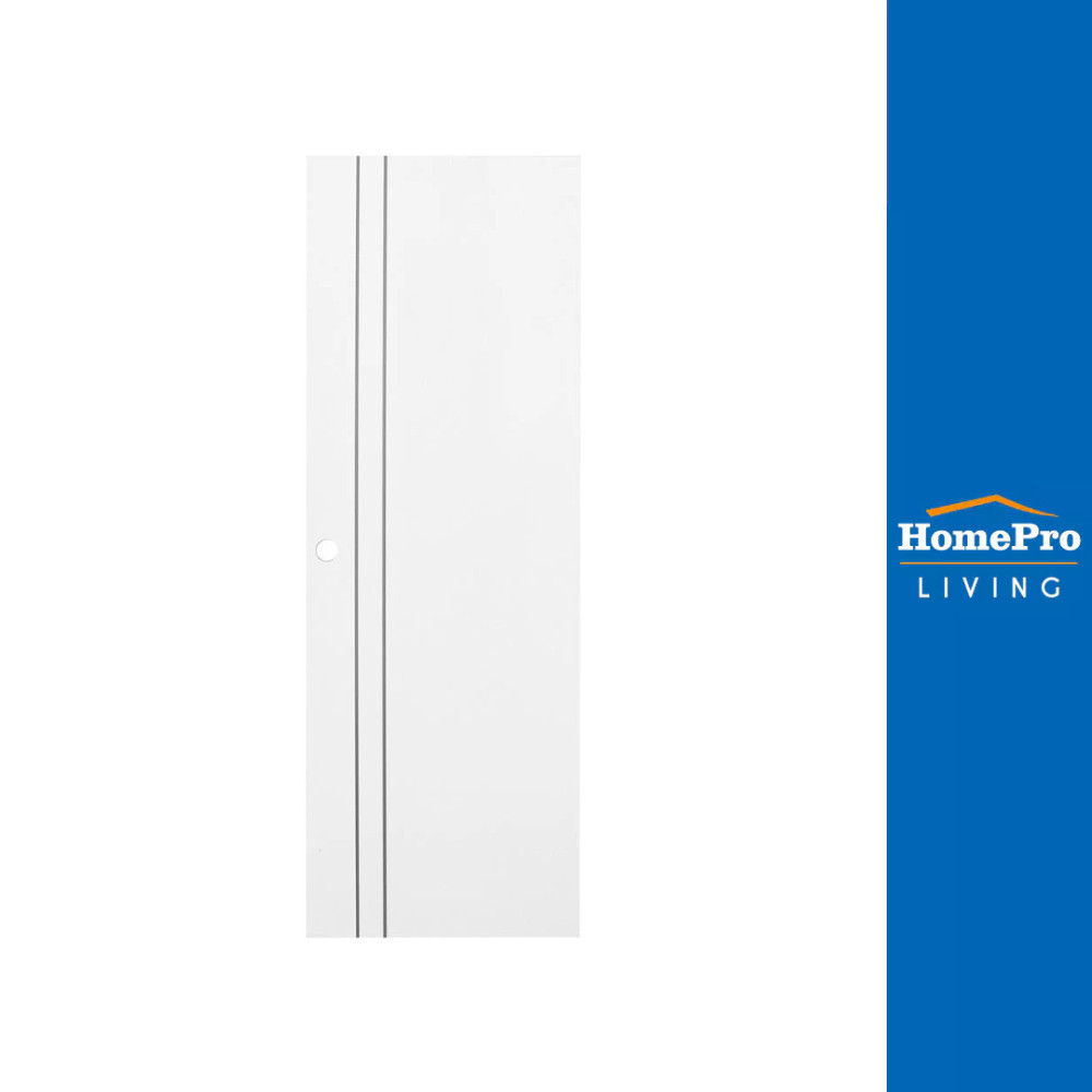 ECO-DOOR ประตูห้องน้ำ UPVC P2 70X200 ซม. สีขาว เจาะลูกบิด จัดส่งโดย HomePro