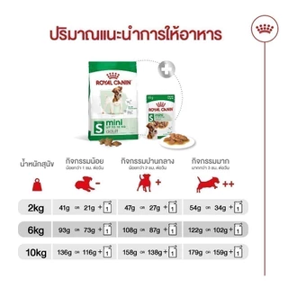 Royal Canin Mini Adult 4kg อาหารเม็ดสุนัขโต พันธุ์เล็ก อายุ 10 เดือน–8ปี (Dry Dog Food, โรยัล คานิน)