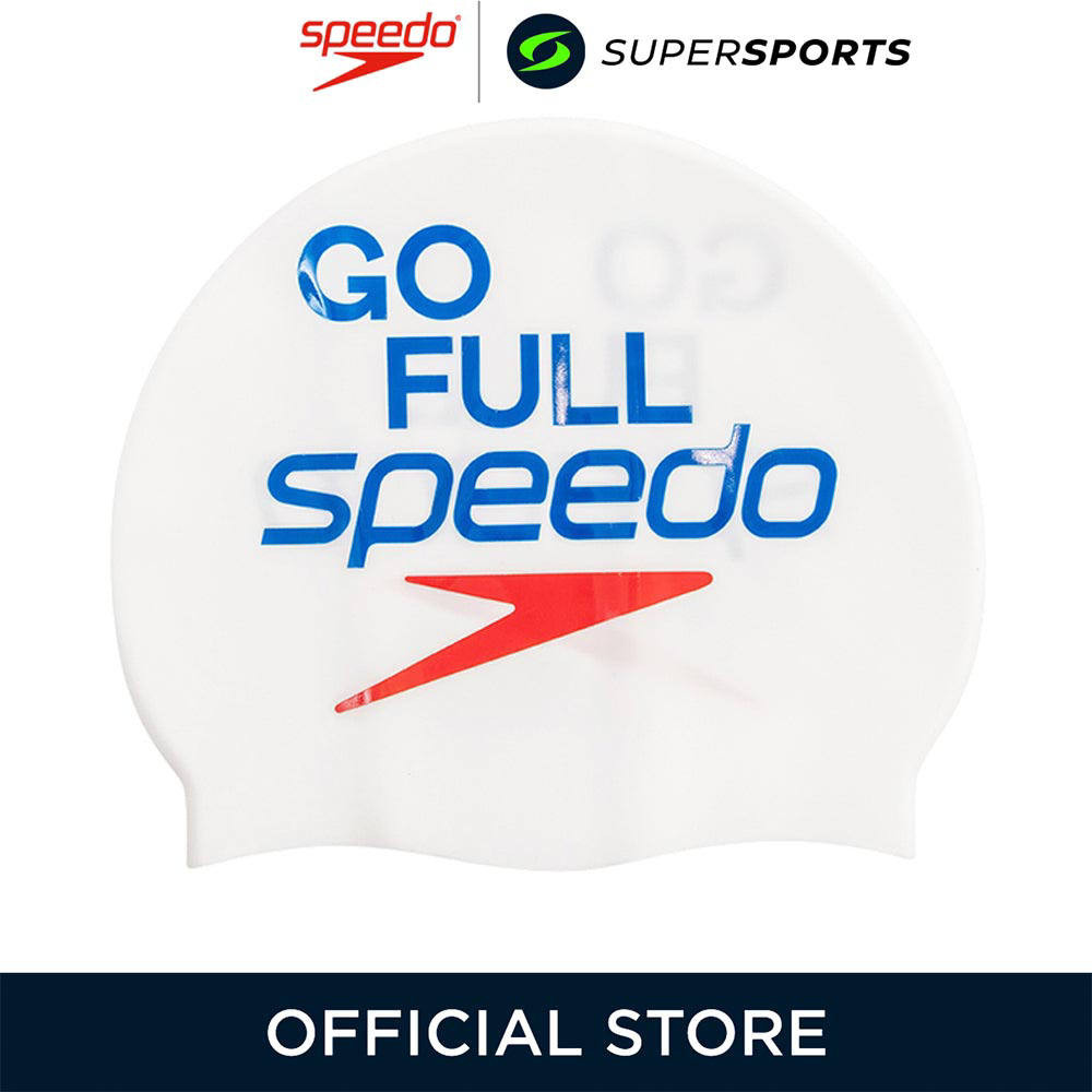 SPEEDO Slogan Printed หมวกว่ายน้ำผู้ใหญ่