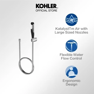 KOHLER (Exclusive1+1) Luxe hygiene spray w/hose and fixed wall bracket สายฉีดชำระรุ่นลักซ์ สีโครเมียม K-77364X-CP-EX