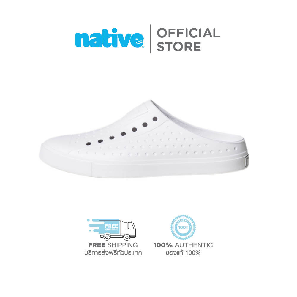 Native รองเท้ากันน้ำผู้ใหญ่ EVA รุ่น Jefferson Sugarlite Clog Shell White