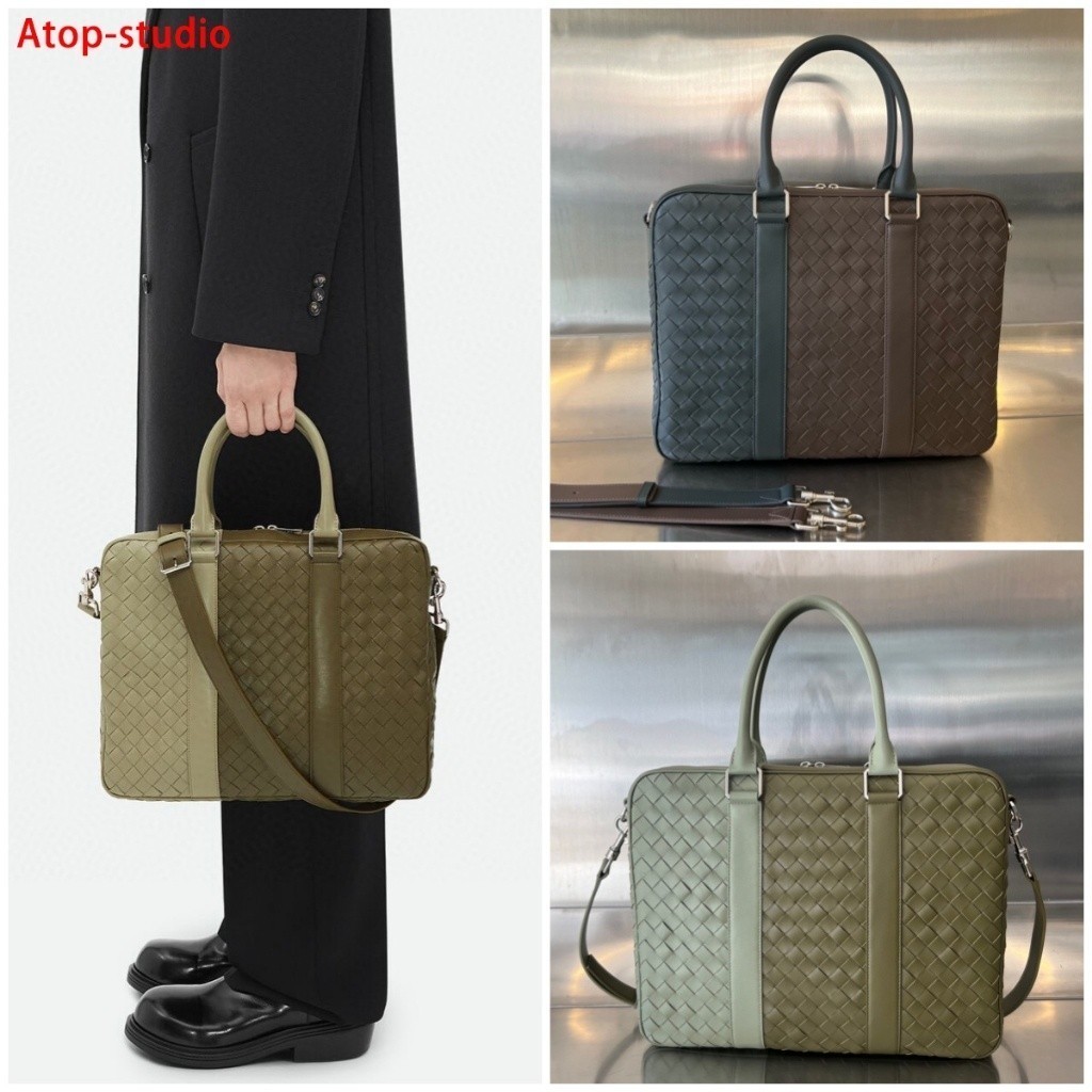 Pre order ราคา12300 Bottega Veneta บอทเทกา เวเนตา 755128 กระเป๋าเอกสาร Laptop Leather SZ40*31*6.5cm