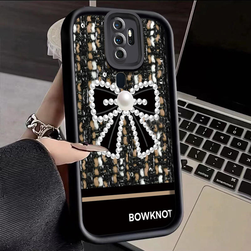 เคสสำหรับ OPPO A5 2020 OPPO A9 2020 เคสป้องกันโทรศัพท์รูปโบว์