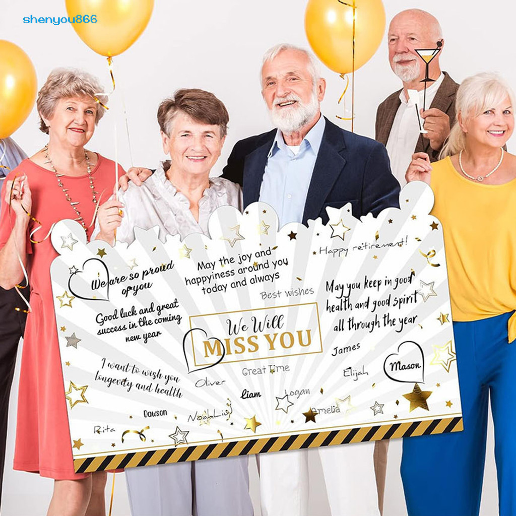 Syt-retirement Message การ ์ ดที ่ ระลึก Star บอลลูนรูปแบบยักษ ์ การ ์ ดตกแต ่ งงานปาร ์ ตี ้ เกษียณอายุ Happy
