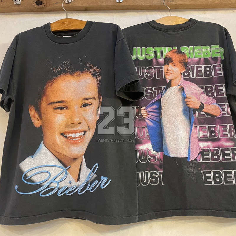 [ 23 ] JUSTIN BIEBER Kid Bio Washed tag original bootleg แท้ สกรีนใหญ่ เสื้อวง เสื้อทัวร์ จัสติน บีเบอร์  vintage shirt ราคา ถูกที่สุด ดีลบีเคเค รูปภาพหลัก