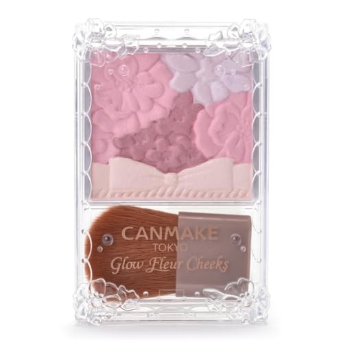 [Direct from Japan] Canmake Glow Fleur Cheeks 16 Lilac Fleur Cheek Powder Cheek Pink Glossy Transpar