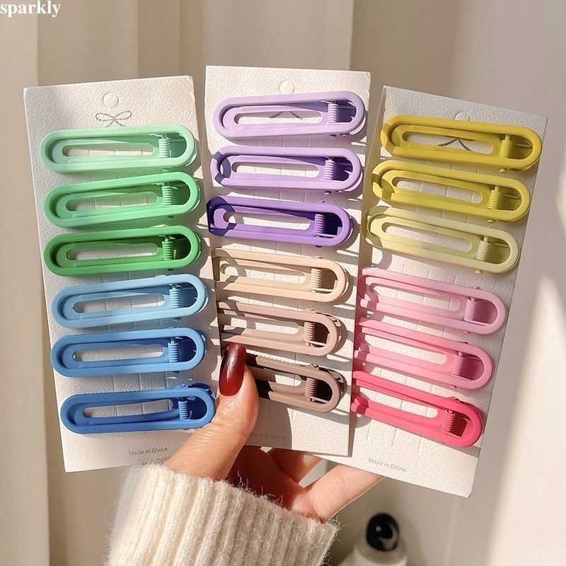 sparklyCandy สี Hairpin ด้านข้างหักคลิปผมอารมณ์หญิง Duckbill คลิปเครื่องประดับผม