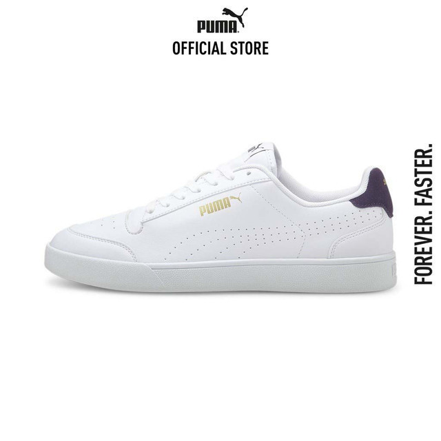 PUMA BASICS - รองเท้ากีฬา Shuffle Perforated Trainers สีขาว - 38015005