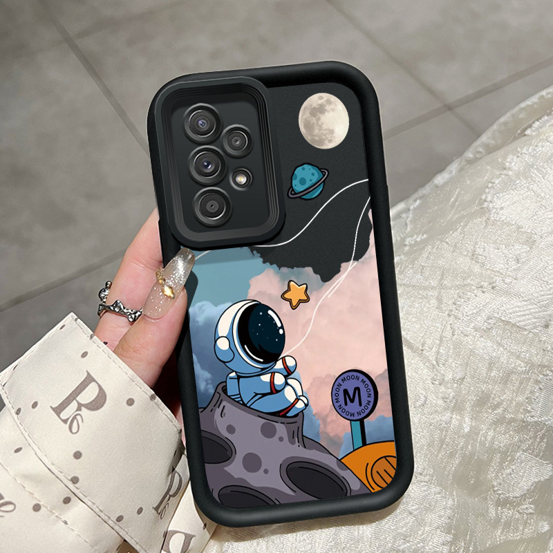 เคสสำหรับ Samsung Galaxy A52 4G A52 5G A52s 5G A73 5G เคสการ์ตูนเคสโทรศัพท์อนิเมะมนุษย์อวกาศ