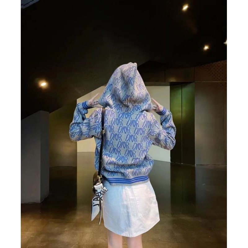 GN พร้อมส่ง เสื้อไหมพรมมีฮู้ด รุ่นใหม่ล่าสุดงานสวยหรูดูดีมากผ้าเกรดดีใส่สบาย ทอลายทั้งตัวมีซิปหน้า