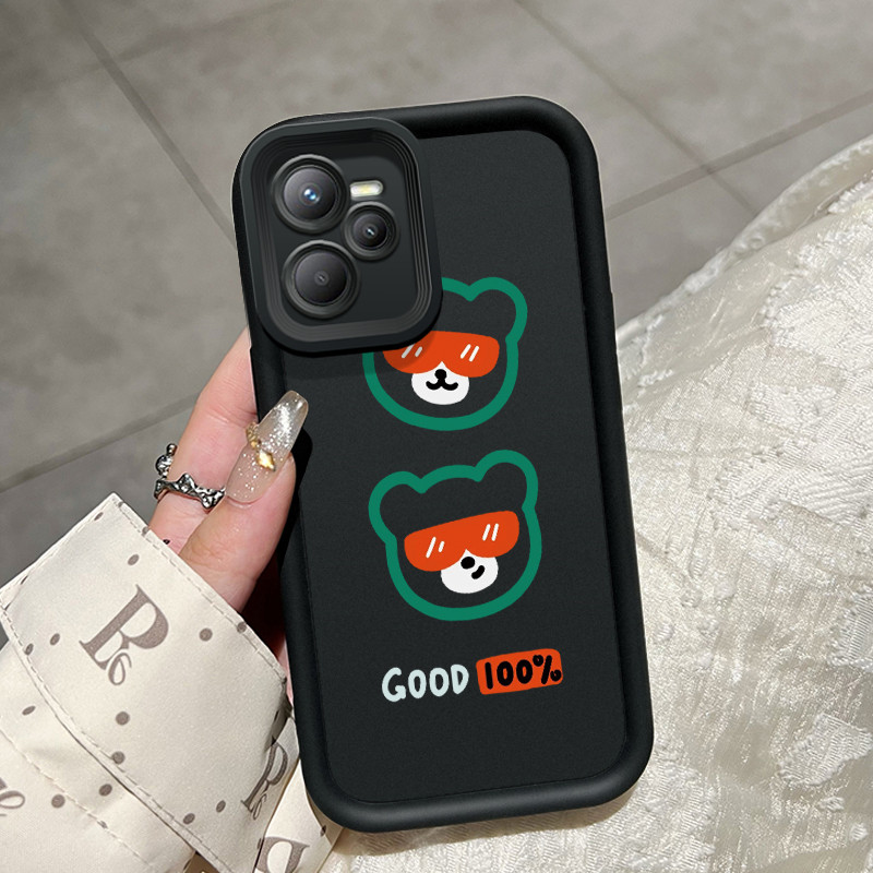 เคสสำหรับ Realme C35 Realme Narzo 50A Prime เคสป้องกันการกระแทกซิลิโคนเคสนิ่มใส่โทรศัพท์หมีแฟชั่น