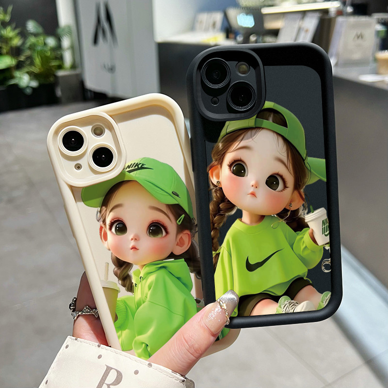 เคสสำหรับ OPPO A17 OPPO A17K เคสโทรศัพท์สำหรับหญิงสาวน่ารักอินเทรนด์น่ารักพร้อมปลอกซิลิโคนดูดซับแรงกระแทก - รูปที่ 4