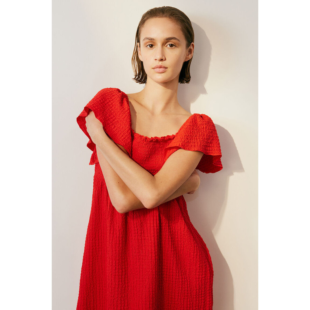 H&M Woman Smocked-bodice dress 1210716_1