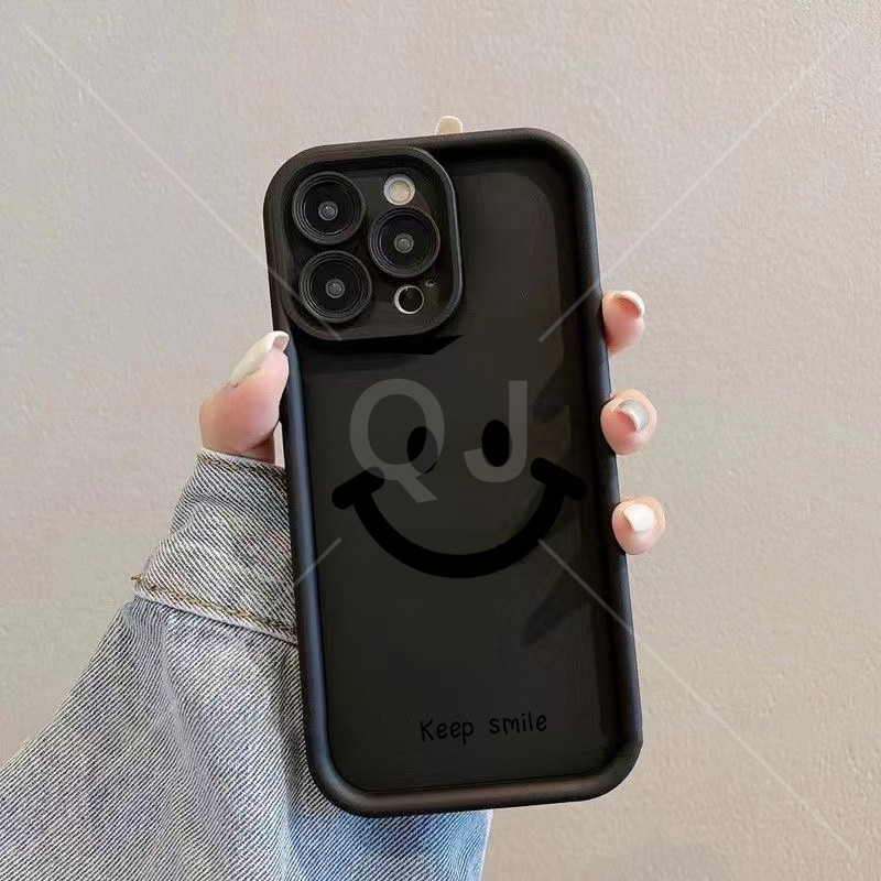 เคส VIVO V40 5G V40 Pro 5G S1 Pro S1 T1X 4G T1 5G X70 X70 Pro X80 X80 Pro X90 X90 Pro X90S Z1 Pro Z5X V17 NEO กรณีโทรศัพท์มือถือ Smiley Face