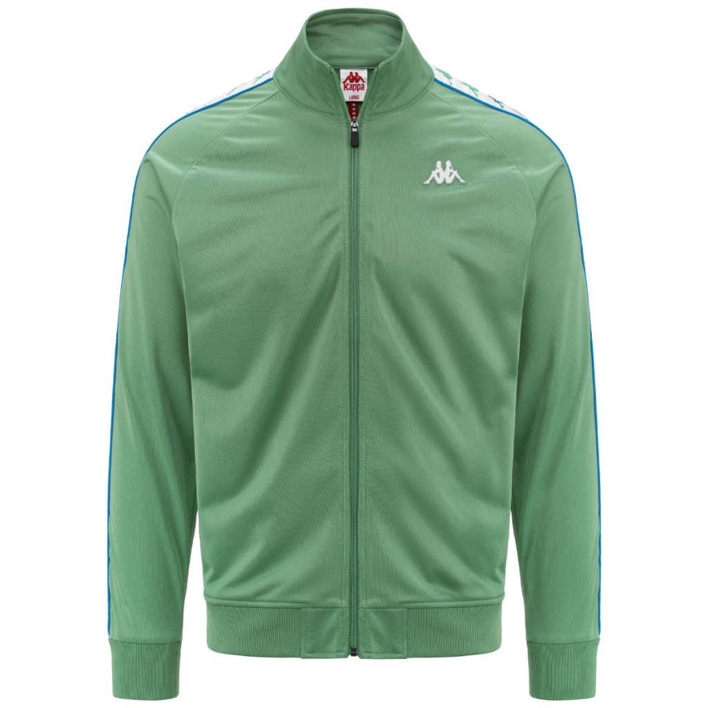 เสื้อแจ็กเกต Kappa 222 BANDA ANNISTONI SLIM Green Dusty-White-Blue Smurf