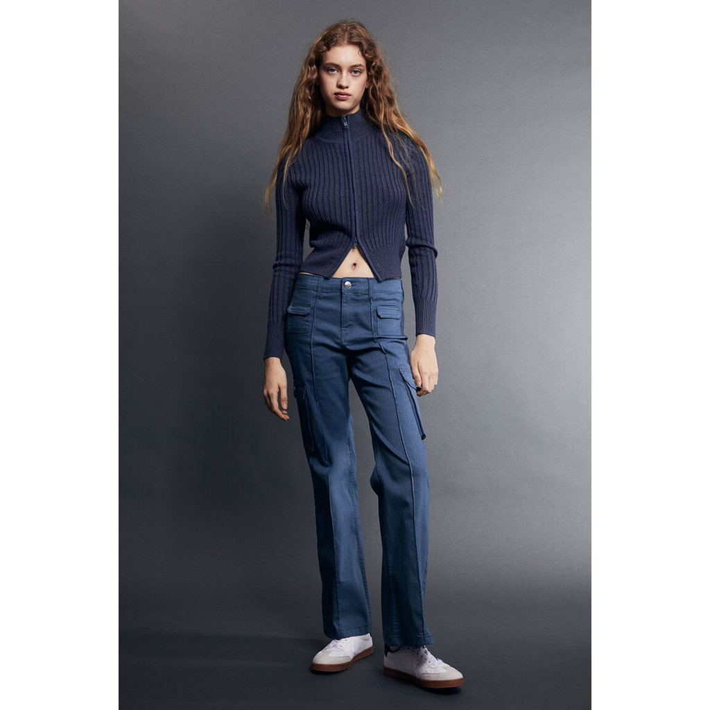 H&M Woman Flared cargo trousers 1181641_1