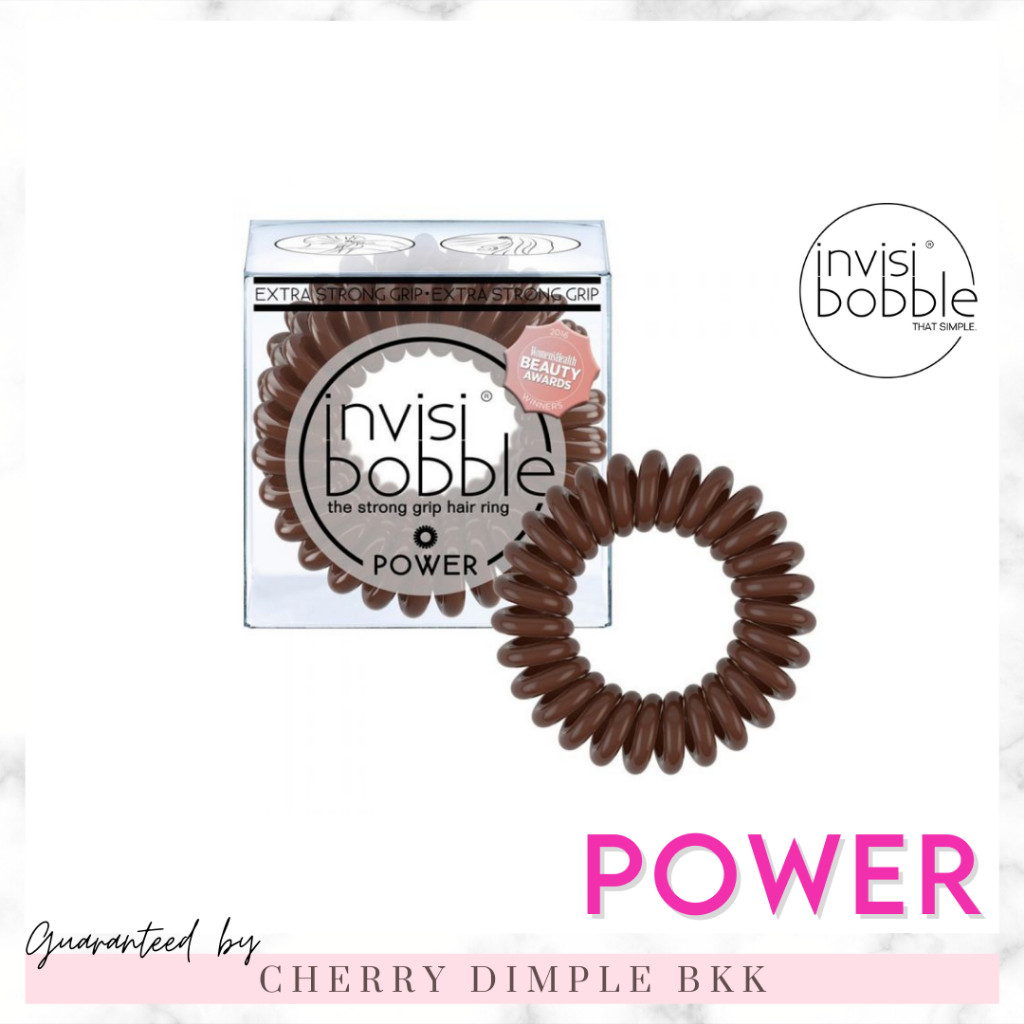 🍒ของแท้·ส่งไว·ถูก🍒INVISIBOBBLE POWER สี " PRETZEL BROWN" / ยางรัดผม เยอรมัน ยางมัดผม invisibobble แท