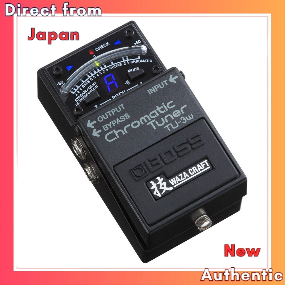 BOSS/WAZA CRAFT TU-3W MADE IN JAPAN Chromatic Tuner TU-3W Tuner Boss สีดำ สินค้าแท้ใหม่เอี่ยมจำหน่าย