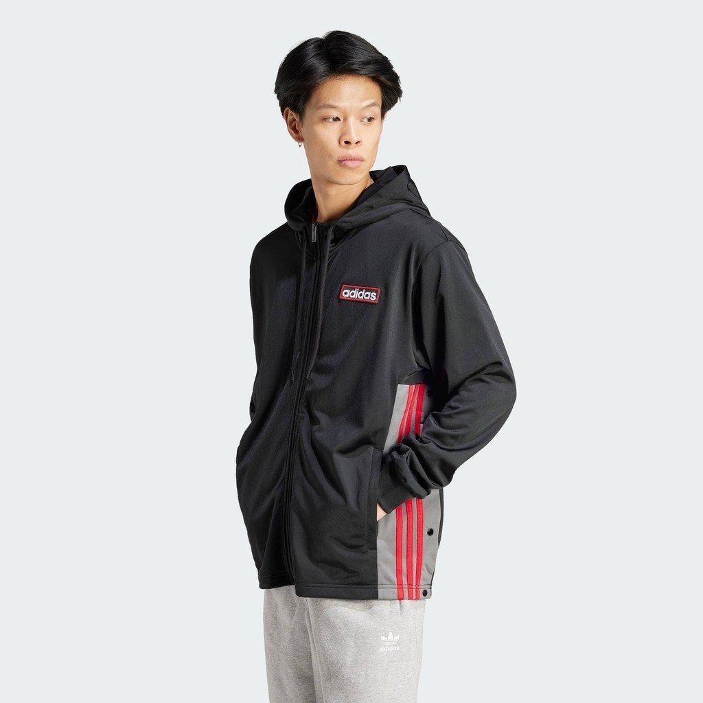 adidas ไลฟ์สไตล์ เสื้อฮู้ดซิปยาวเต็มตัว Adicolor Adibreak ผู้ชาย สีดำ IM8209