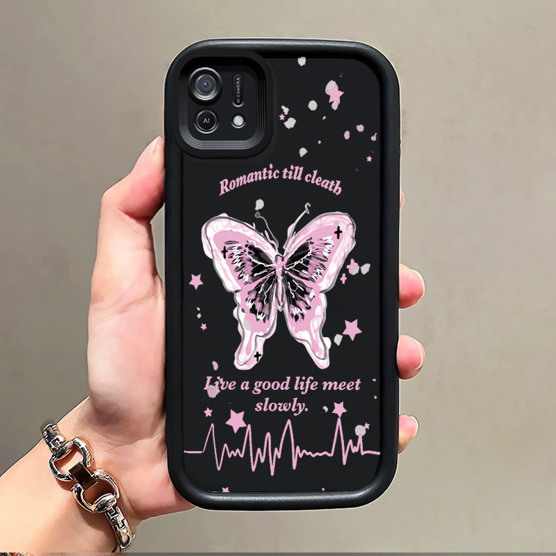 เคสสำหรับ OPPO A16K OPPO A16E เคสโทรศัพท์ผีเสื้อสวยงามพร้อมกรอบเนื้อนิ่มซิลิโคนกันกระแทก