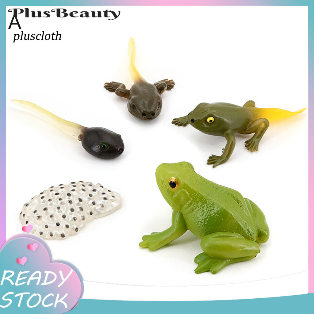 Plu_ ของเล่นฟิกเกอร์กบผึ้งสัตว์กบ 4 ชิ้น / 5 ชิ้น
