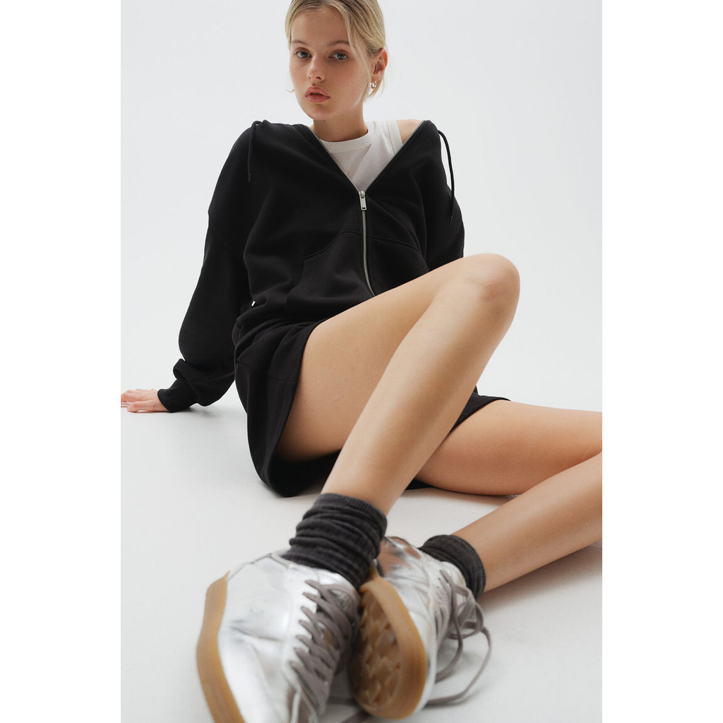 H&M Women เสื้อฮู้ดมีซิปทรงโอเวอร์ไซส์ 1234775_1