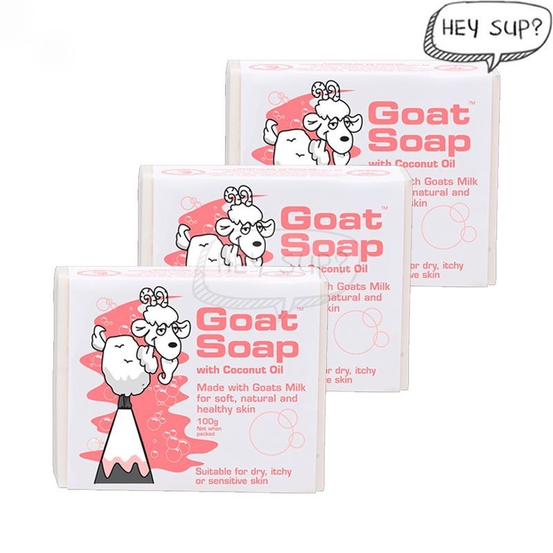 Goat Soap Coconut Oil (Pink) 100g x3