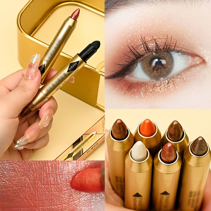 luxelinkHighlight Brightening Eye Shadow Pen Pearly-lustre Contouring Pen Double Head Eye Shadow Stick