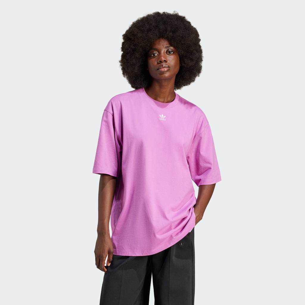 adidas ไลฟ์สไตล์ เสื้อยืด Adicolor Essentials ผู้หญิง สีม่วง IR5924