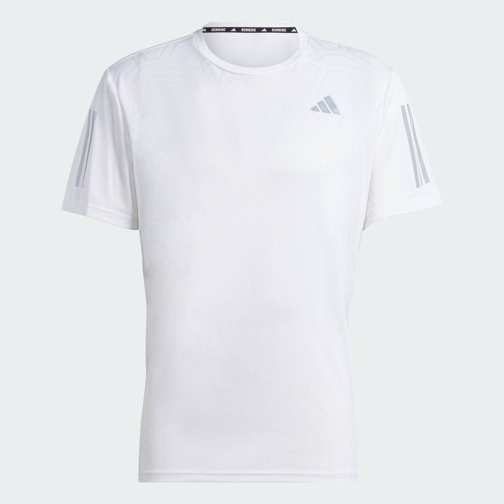 adidas วิ่ง เสื้อยืด Own the Run Carbon Measured ผู้ชาย สีขาว IJ0464