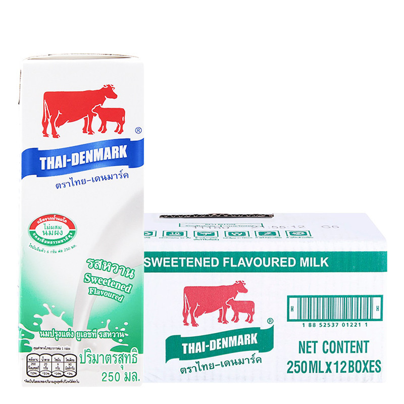 ไทย-เดนมาร์ค นม UHT รสหวาน 250 มล. x 12 THAI-DENMARK UHT Sweet 250 ml x 12
