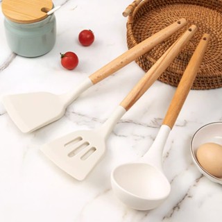 🏠ตะหลิว ชุดเครื่องครัว ตะหลิวซิลิโคน ทัพพี กระบวย สำหรับทำอา…