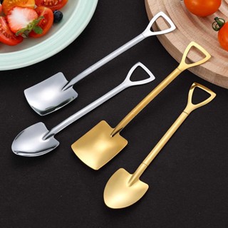 🏠พลั่วสแตนเลส & จุด ช้อนแตงโม / ไอศครีมขนมช้อนร้านอาหารบนโต๊…