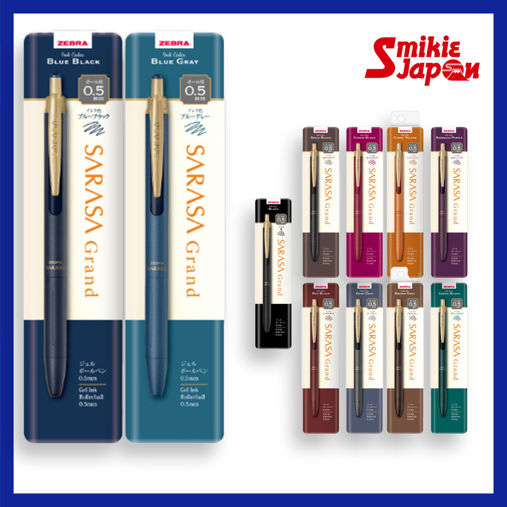 Zebra Sarasa Grand 0.5Mm P-JJ57 11สีให้เลือกเขียนลื่น Made In Japan