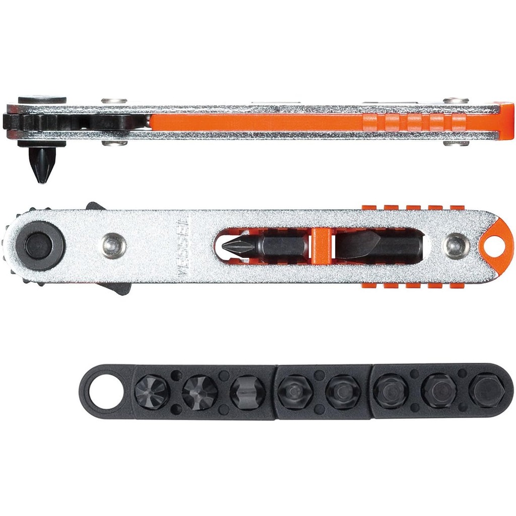 VESSEL Ultra-thin plate ratchet screwdriver, straight type TD-76