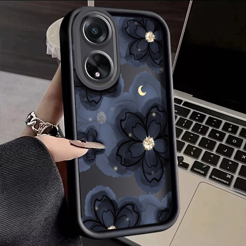 เคสสำหรับ OPPO A98 5G OPPO F23 5G OPPO A1 5G เคสโทรศัพท์ซิลิโคนกันกระแทกลายดอกไม้ของแท้