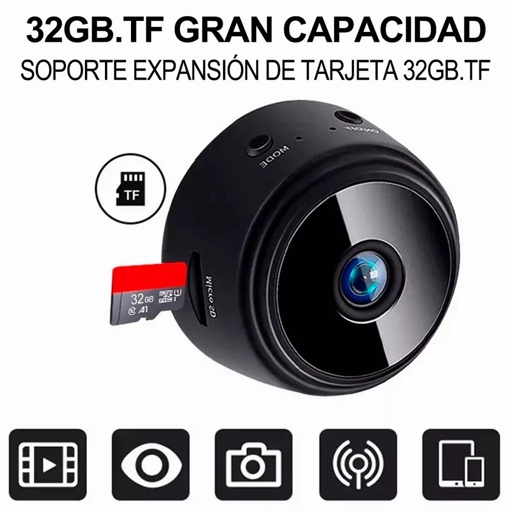 กล้องวงจรปิด ขนาดเล็ก มีแม่เหล็กในตัว ใช้ Wifi กล้องมินิ กล้องไร้สาย Night Vision HD Wifi รองรับการ์ด TFดูผ่านมือถือได้