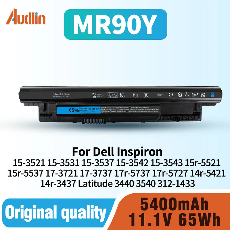 แบตเตอรี่แล็ปท็อป MR90Y สำหรับ Dell Inspiron 15-3521 15-3531 15-3537 15-3542 15-3543 15r-5521 17-3721 17-3737 17r-5737 1