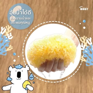 Baby Moby ฟองน้ำ ธรรมชาติ อาบน้ำเด็กทารก Premium Natural Sea Sponge รุ่น Honeycomb/Fine Silk
