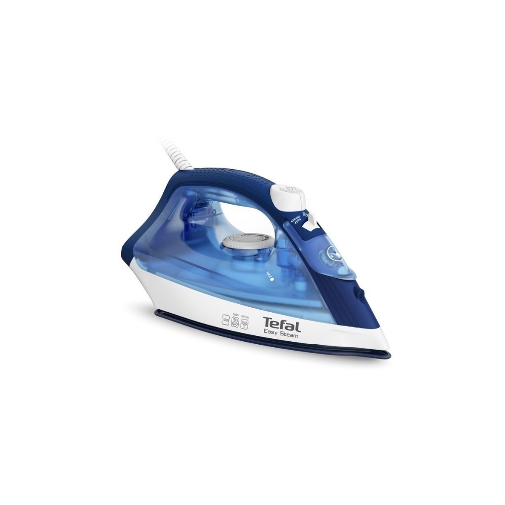 Tefal Easy Steam FV1941T0 เตารีดไอน้ำ น้ำเงิน กำลังไฟ 1400 วัตต์