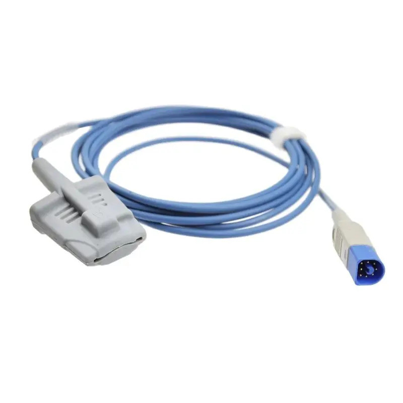 ✫ หนึ่งชิ้น Patible MP20 MP30นำมาใช้ใหม่ผู้ใหญ่ปลายนุ่มเซ็นเซอร์ Spo2,8Pin ,L = 2.8M